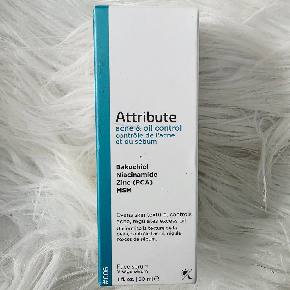 NWT Attribute Acne & Oil Control Face Serum, 30mL